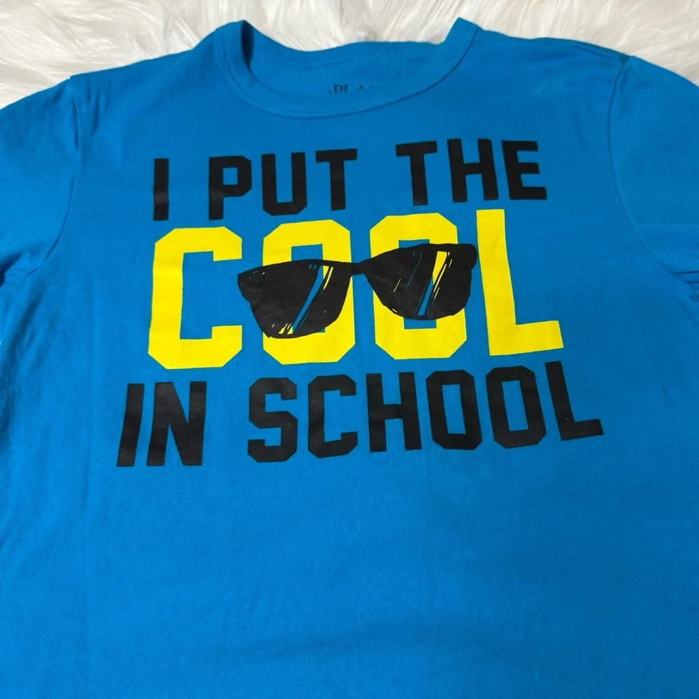The Children’s Place Youth Boy Size Sm (5/6) Blue and Yellow Short Sleeve Tee